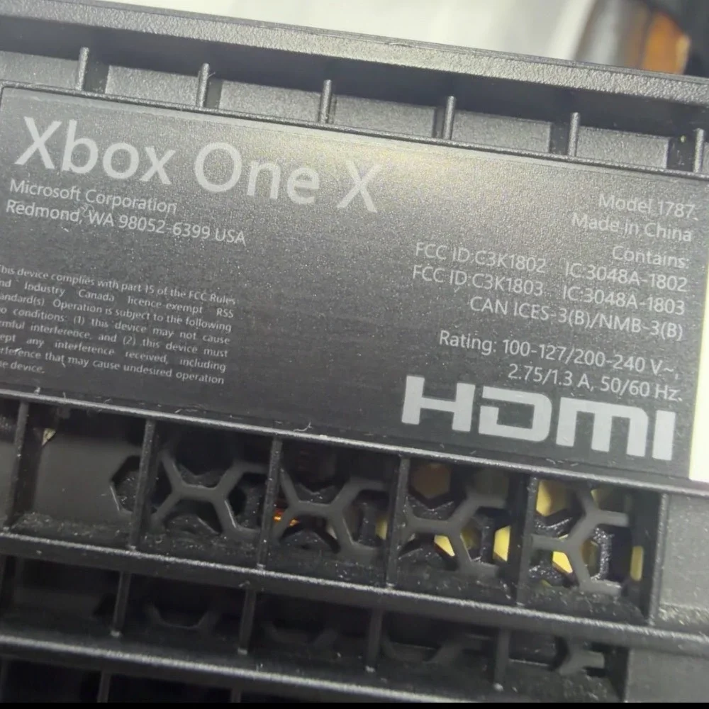 Microsoft Xbox One X 1TB Console Black Model 1787 4K HDR Video Game System HDMI